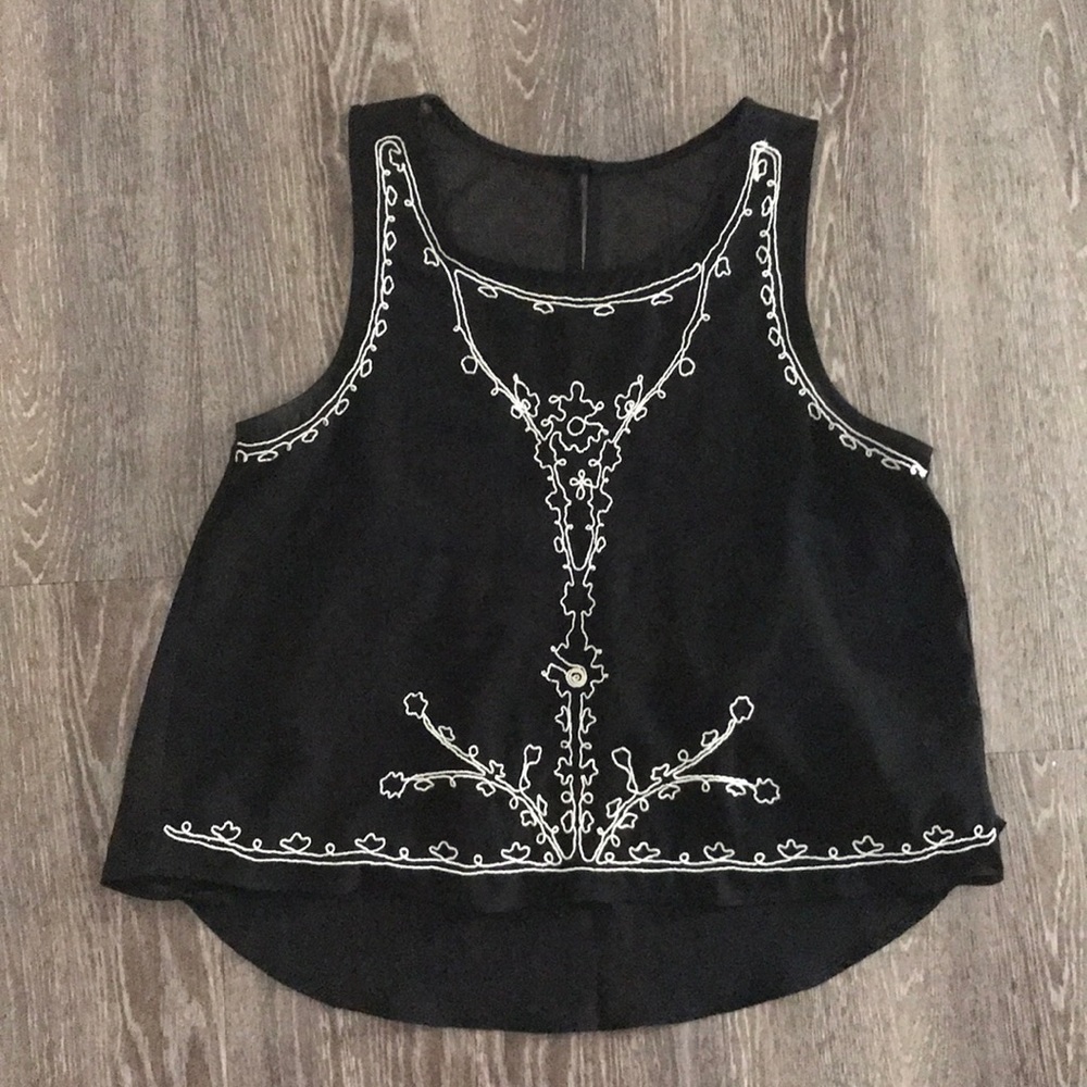 Black sheer top